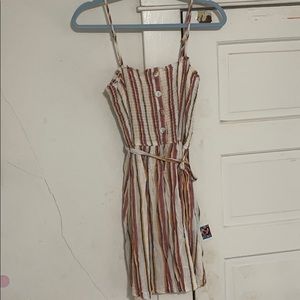 COPY - multicolor striped strappy mini dress